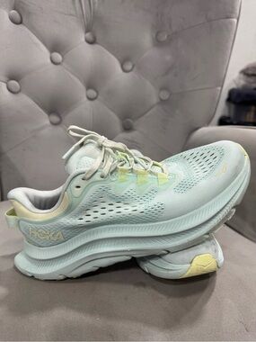 Hoka One One Women's Mint Green with Pale Yellow Running Shoes